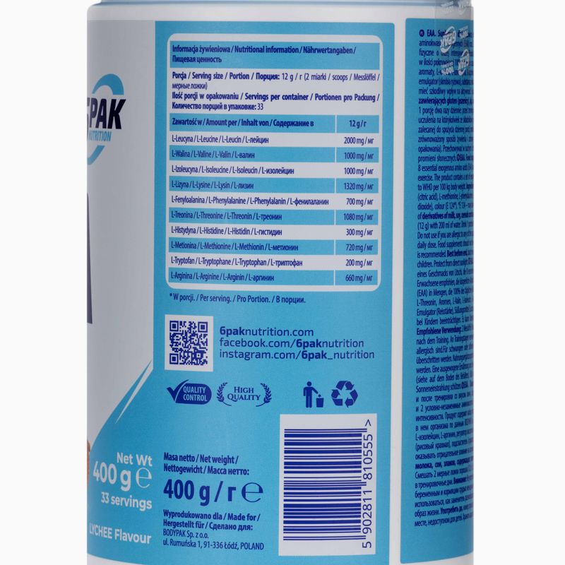 EAA 6PAK aminokyseliny 400g liči PAK/136#liči 3