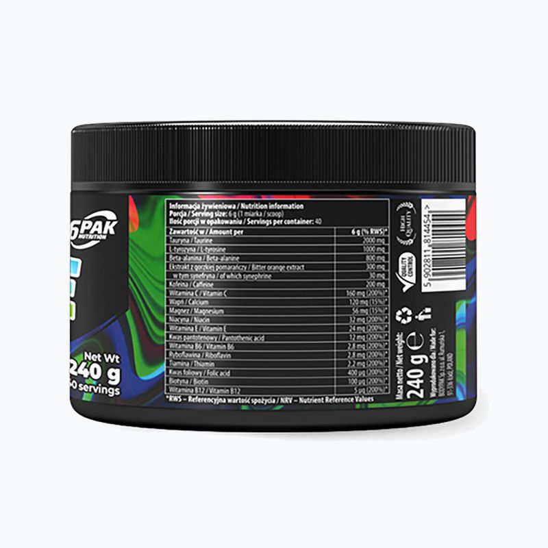 Předtréninkový stimulant 6PAK Craze 240g banán-višeň PAK/247 3