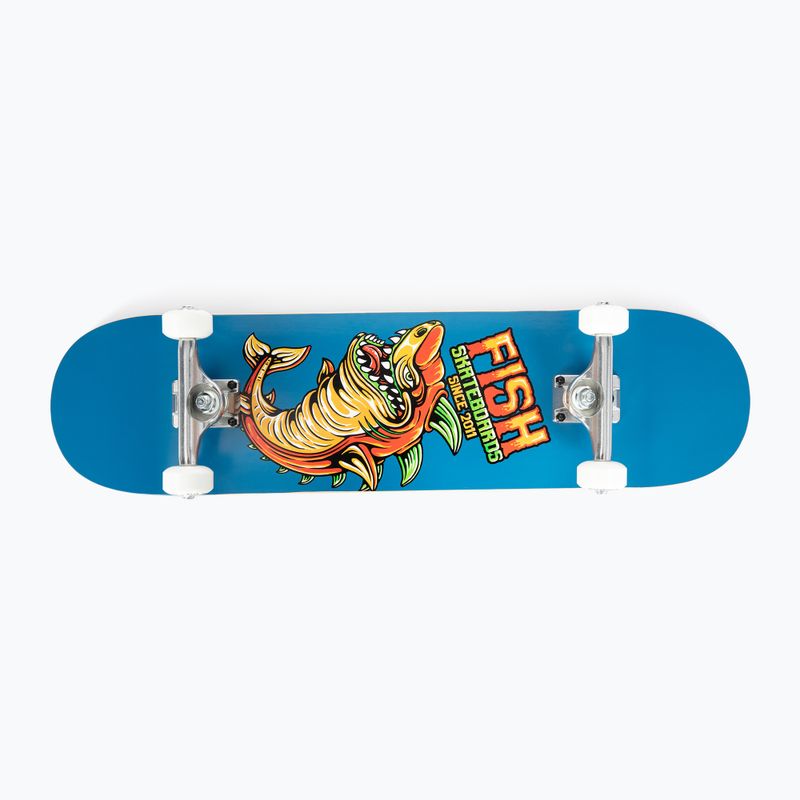 Fish Skateboards Zack Beginner classic skateboard 8.0' modrý SKATE-ZAC-SIL-WHI 4