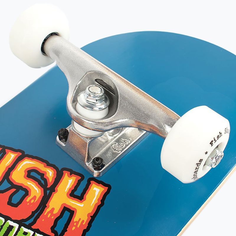 Fish Skateboards Zack Beginner classic skateboard 8.0' modrý SKATE-ZAC-SIL-WHI 9
