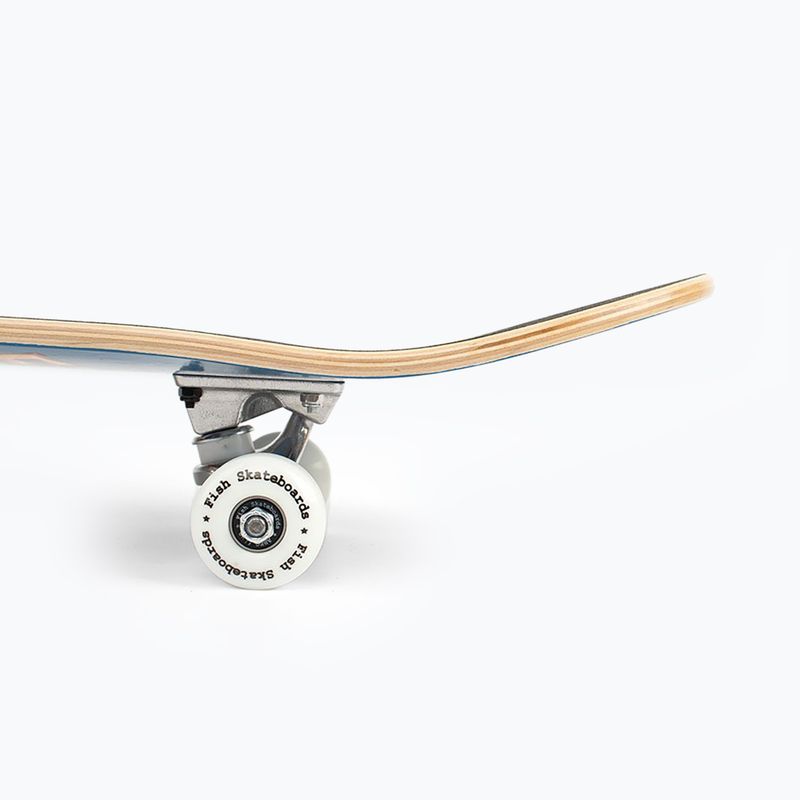 Fish Skateboards Zack Beginner classic skateboard 8.0' modrý SKATE-ZAC-SIL-WHI 12
