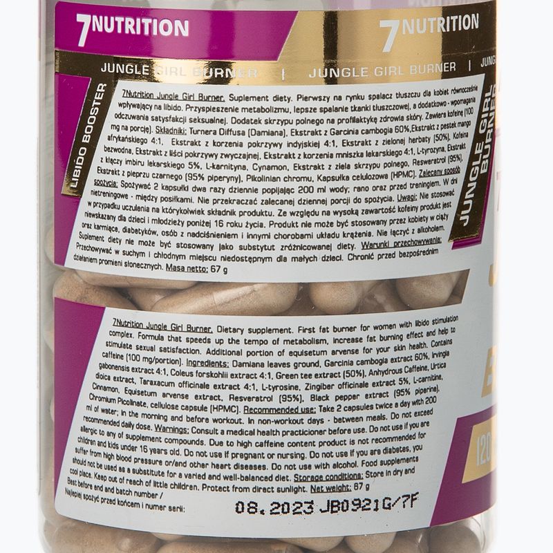 Jungle Girl Burner 7Nutrition spalovač tuků 120 kapslí 7Nu000006 3