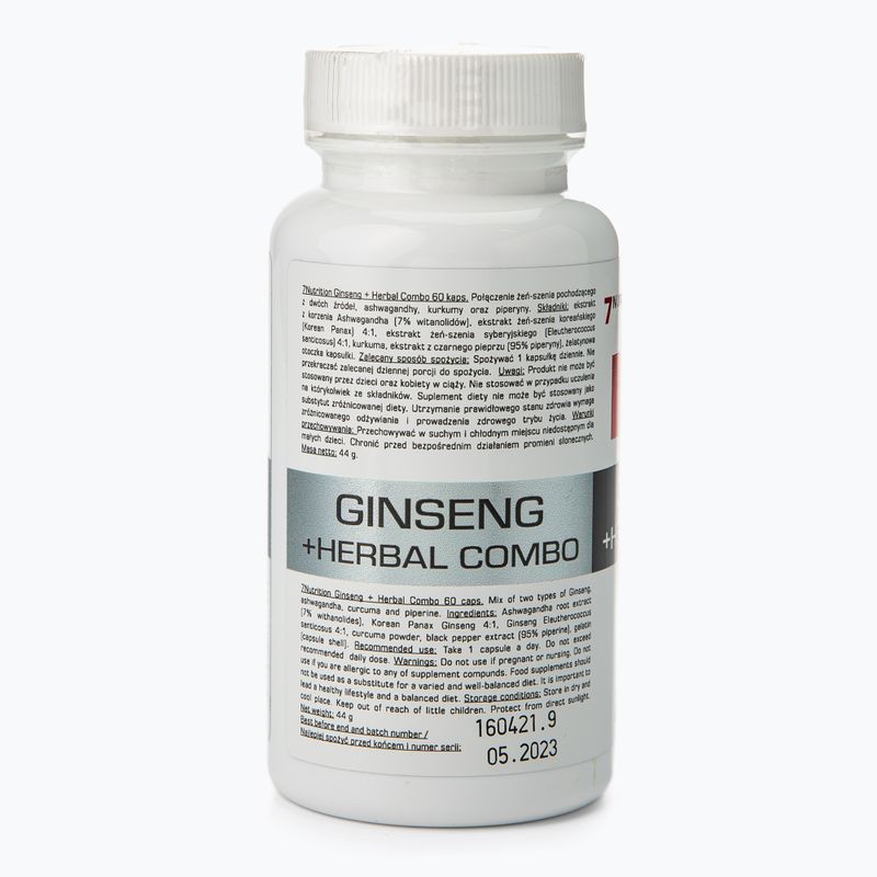 Ginseng + Herbal Combo 7Nutrition nervový systém 60 kapslí 7Nu000390 2