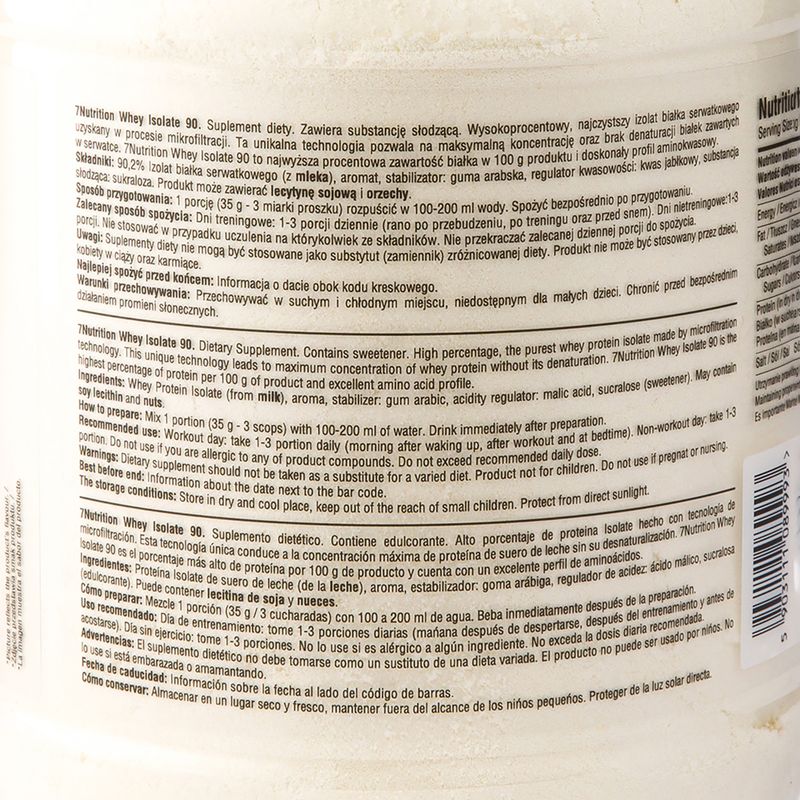 Whey 7Nutrition Isolate 90 jahoda-banán 7Nu000191