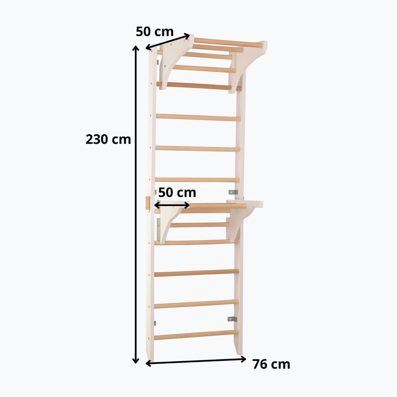 Gymnastické žebřiny RINAGYM 2W1 gimnastyczna white 9