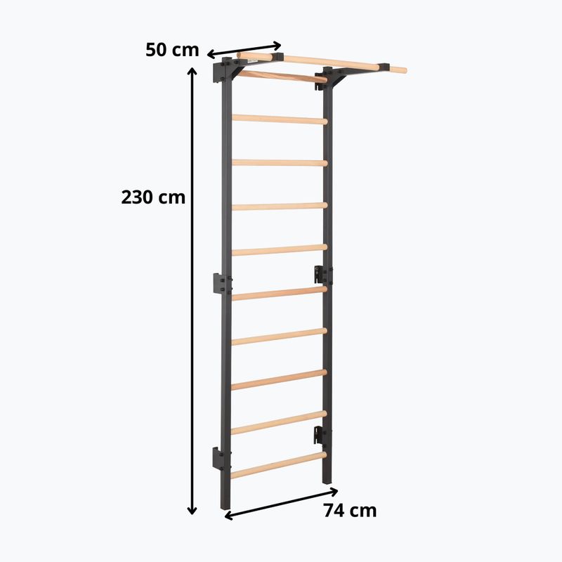 Gymnastické žebřiny RINAGYM Steel Pure graphit 12