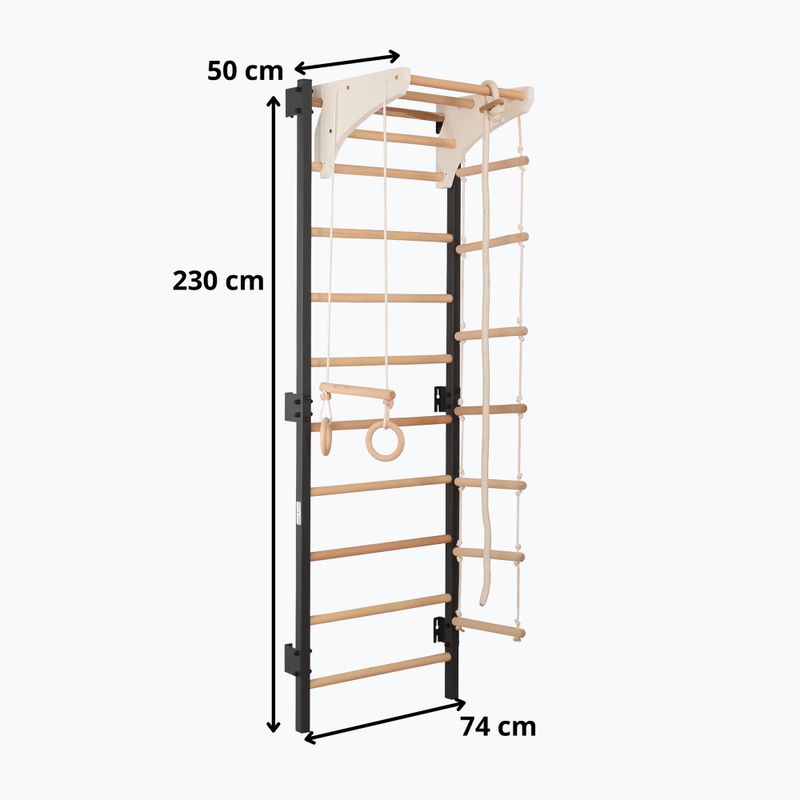 Gymnastické žebřiny RINAGYM Steel Kom 2 graphit/white 14