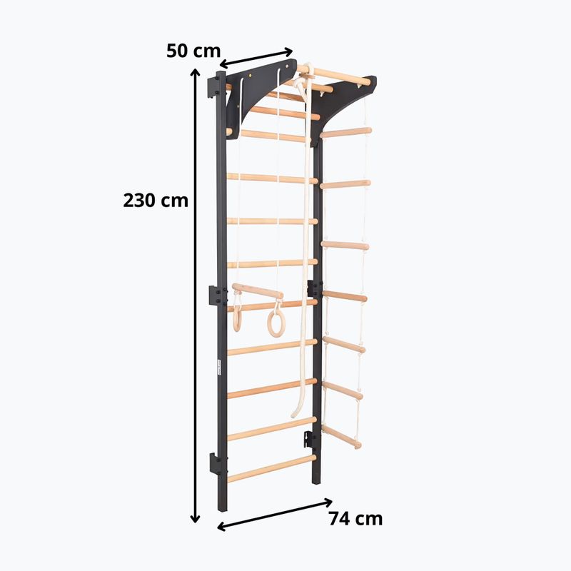 Gymnastické žebřiny RINAGYM Steel Kom 2 graphit 6