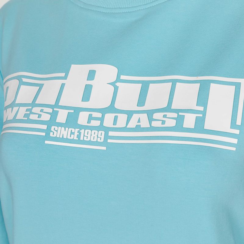 Dámská mikina Pitbull West Coast Crewneck F.Terry „Boxing" turquise 3