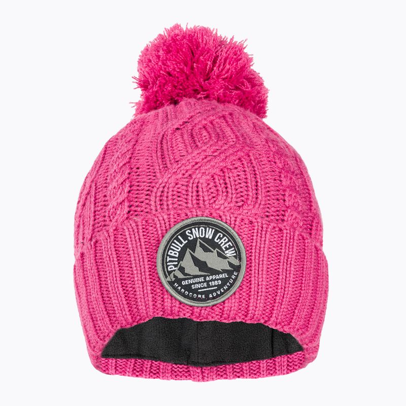 Zimní čepice Pitbull West Coast Beanie Snow Crew pink 2