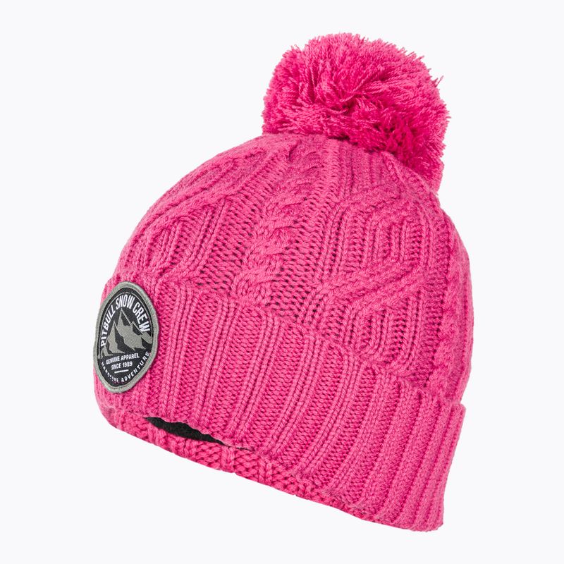 Zimní čepice Pitbull West Coast Beanie Snow Crew pink 3