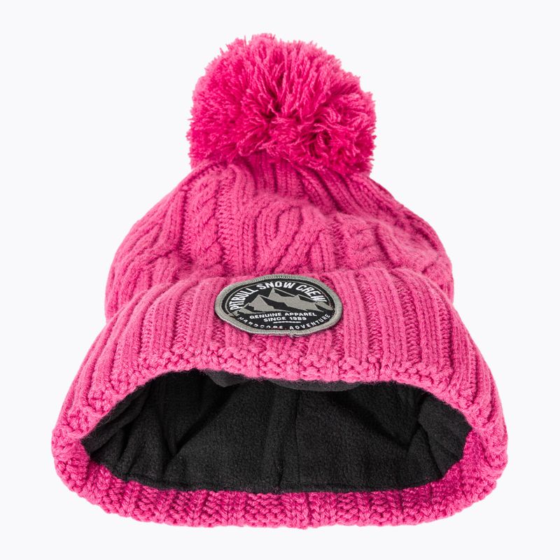 Zimní čepice Pitbull West Coast Beanie Snow Crew pink 5