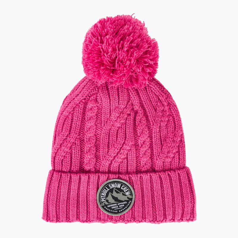 Zimní čepice Pitbull West Coast Beanie Snow Crew pink 6