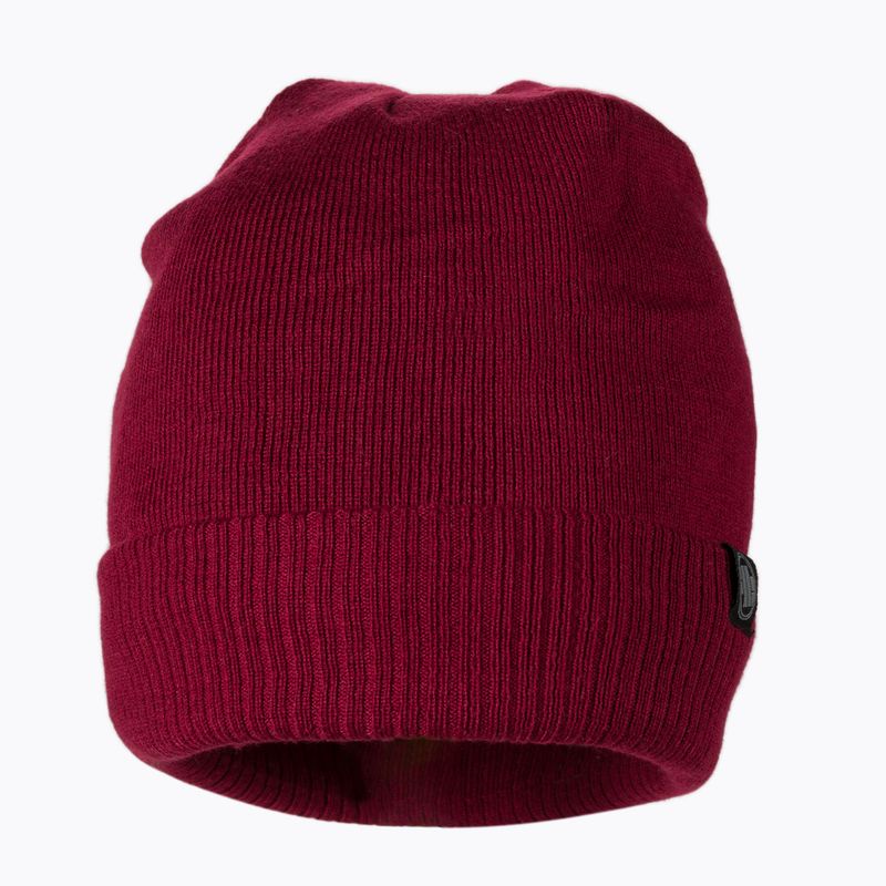 Pánská zimní čepice Pitbull West Coast Beanie Small Logo burgundy