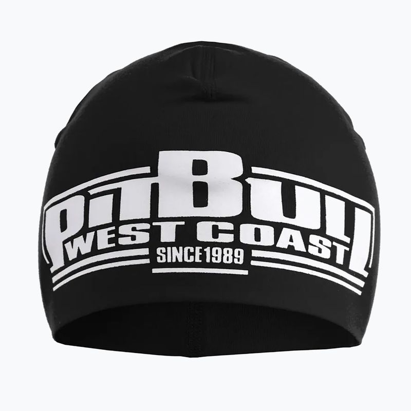 Pitbull West Coast Beanie Classic Boxerská zimní čepice černá/bílá 2