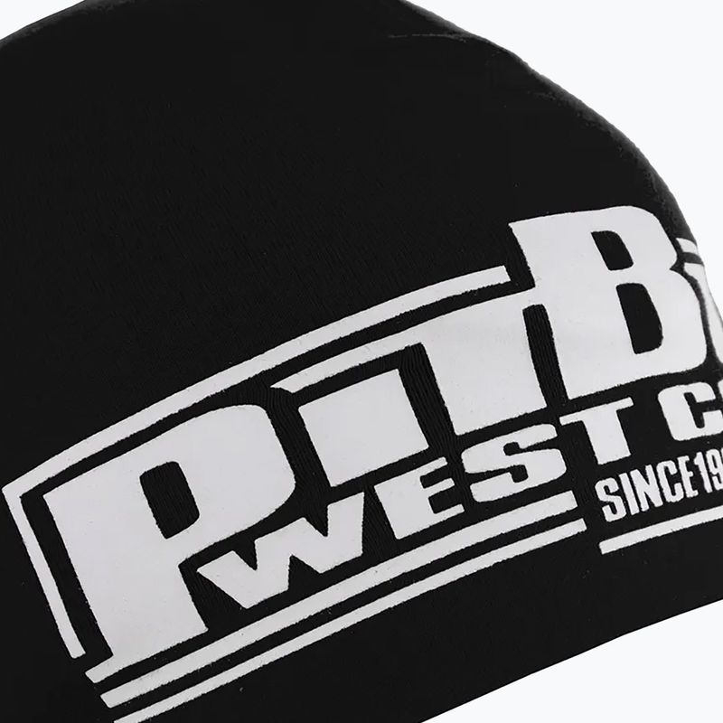 Pitbull West Coast Beanie Classic Boxerská zimní čepice černá/bílá 3