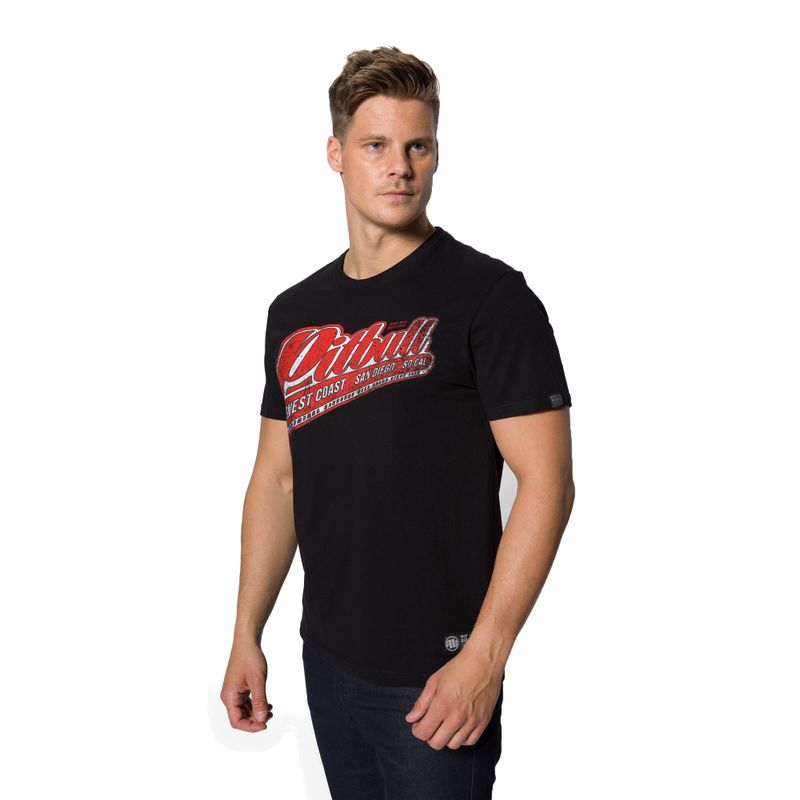 Pánské tričko Pitbull West Coast RED BRAND black