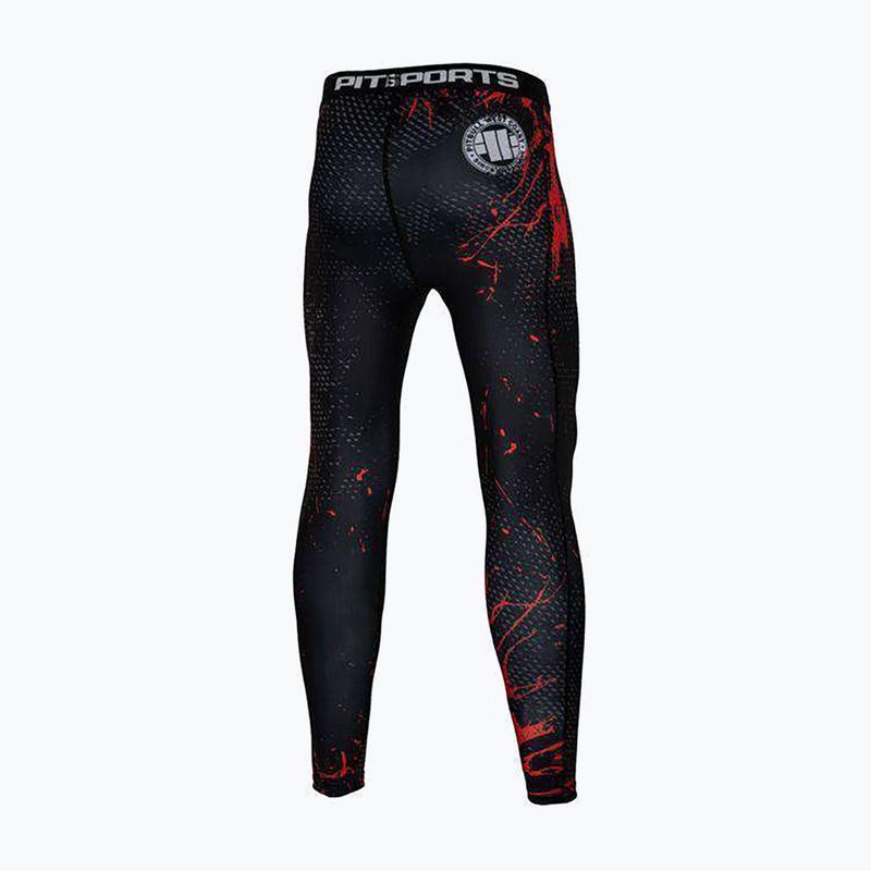 Pánské legíny Pitbull West Coast Compr Pants Blood Dog black 2