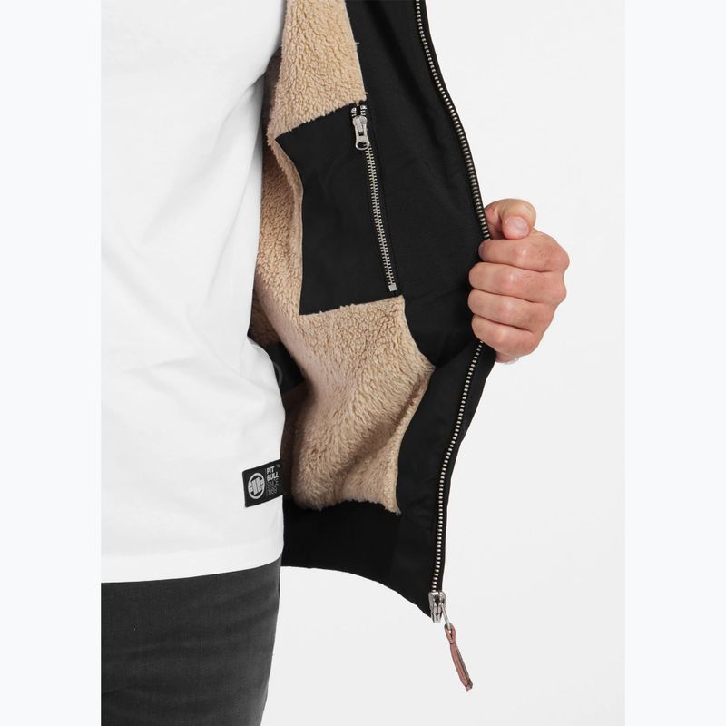 Pánská zimní bunda Pitbull Sherpa Hooded black 5
