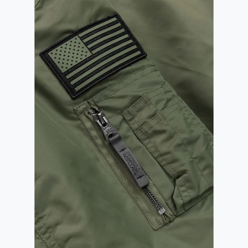 Pánská bunda Pitbull Sherpa Hooded Bomber olive 9