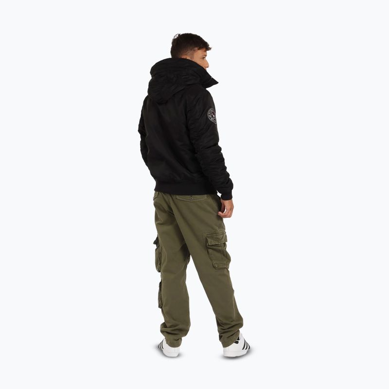Pánská bunda Pitbull Sherpa Hooded Bomber black 5