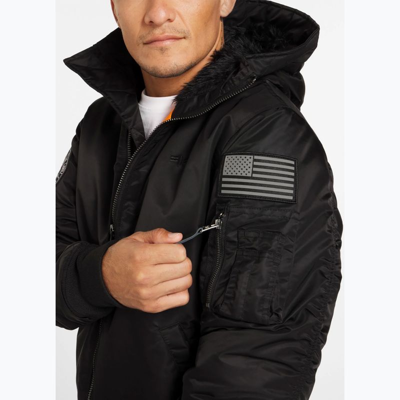Pánská bunda Pitbull Sherpa Hooded Bomber black 6
