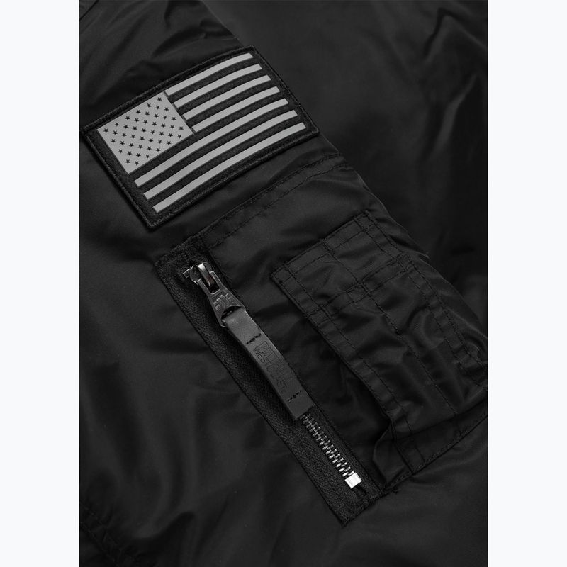 Pánská bunda Pitbull Sherpa Hooded Bomber black 11