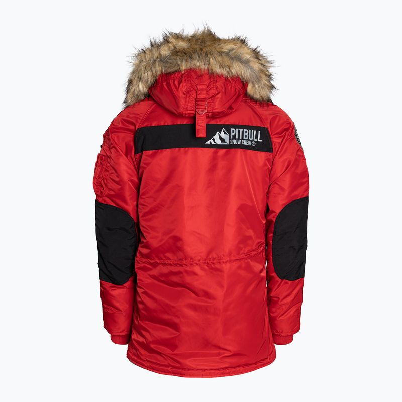 Pánská zimní bunda Pitbull West Coast Fur Parka Alder red 11