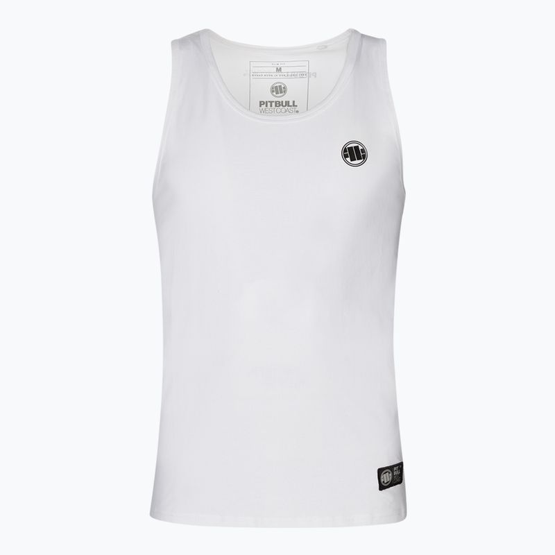 Pánské tílko Pitbull West Coast Tank Top Slim Fit Lycra Small Logo white