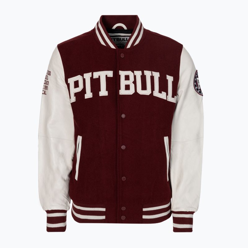 Pánská bunda Pitbull West Coast Varsity Melton Wilson white