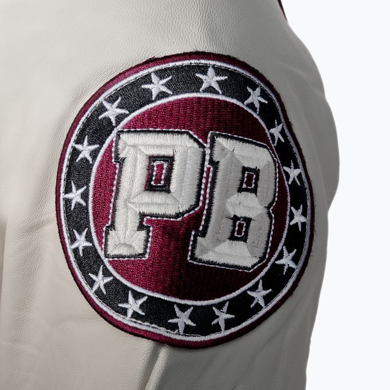 Pánská bunda Pitbull West Coast Varsity Melton Wilson white 3