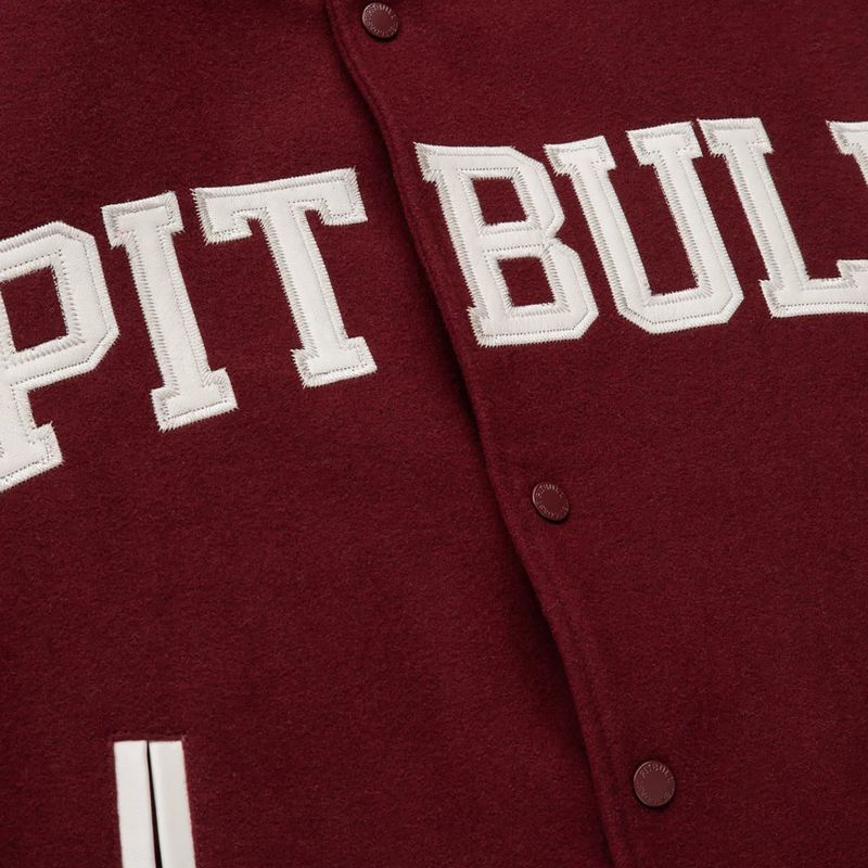 Pánská bunda Pitbull West Coast Varsity Melton Wilson white 5