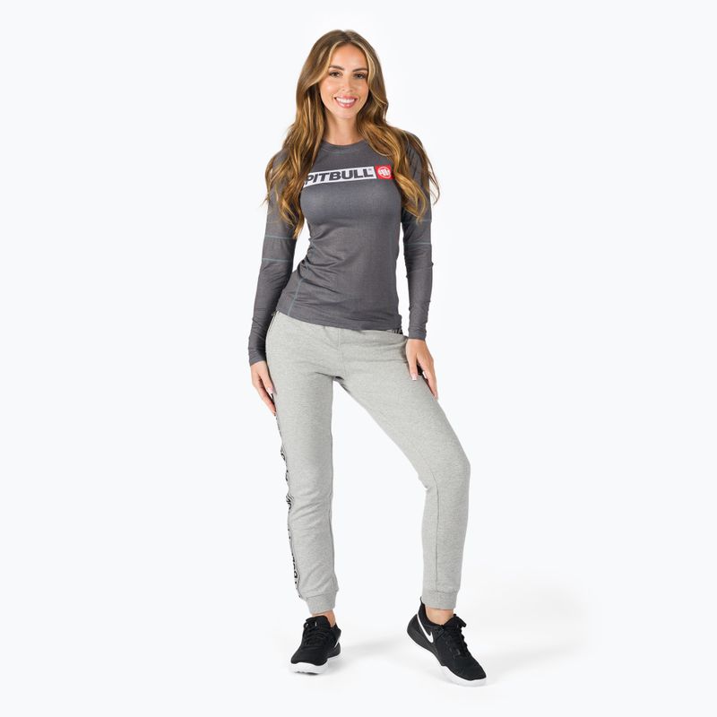 Dámský chránič Rashguard s dlouhým rukávem Pitbull West Coast Rash L-S Hilltop grey/melange 2