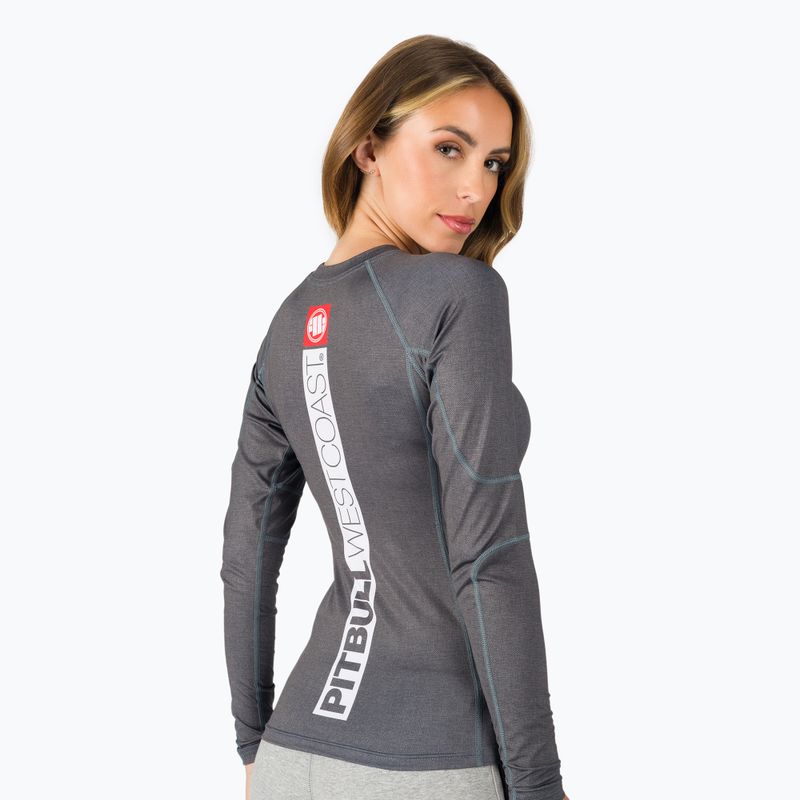 Dámský chránič Rashguard s dlouhým rukávem Pitbull West Coast Rash L-S Hilltop grey/melange 3