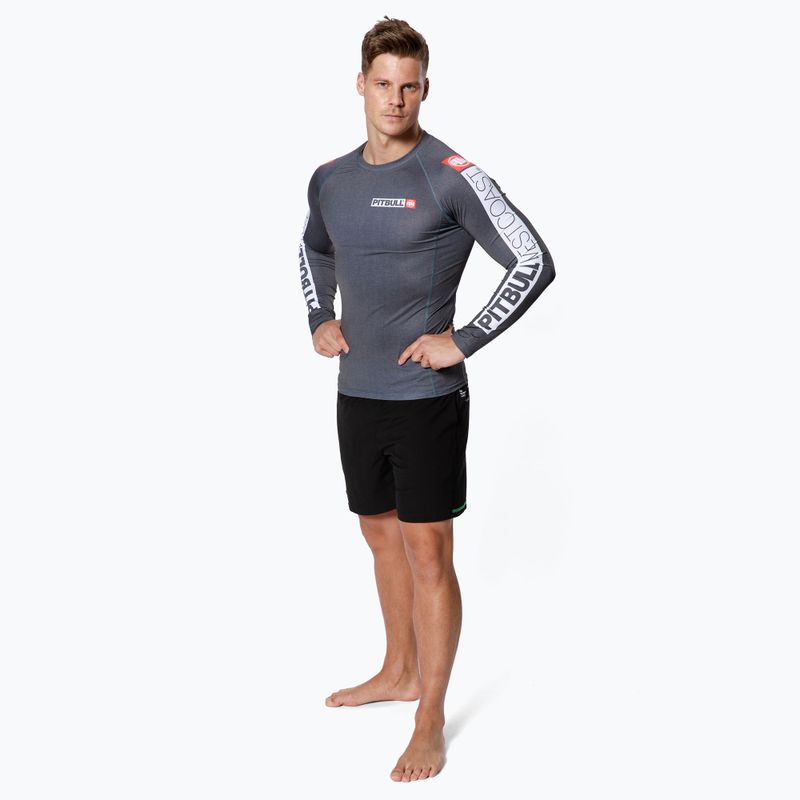 Pánský chránič Rashguard s dlouhým rukávem Pitbull West Coast Rash L-S Hilltop grey/melange 2
