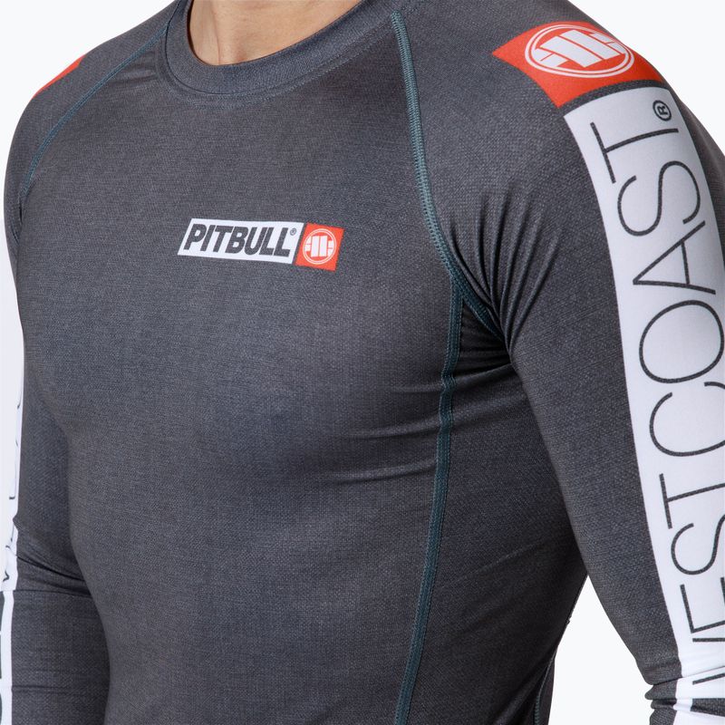 Pánský chránič Rashguard s dlouhým rukávem Pitbull West Coast Rash L-S Hilltop grey/melange 4
