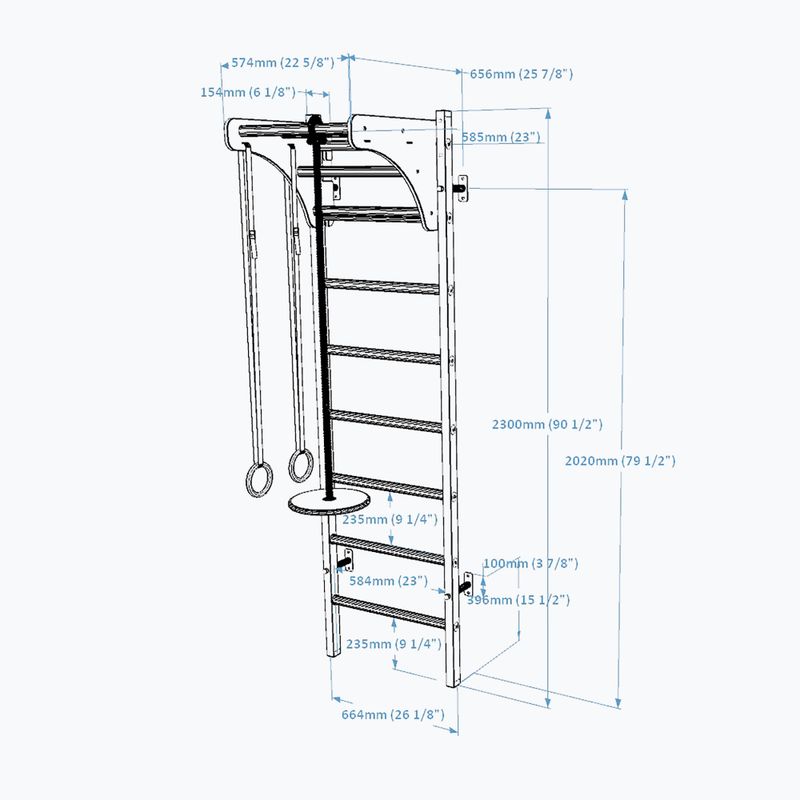 BenchK gymnastický žebřík černý BK-211B+A076 3