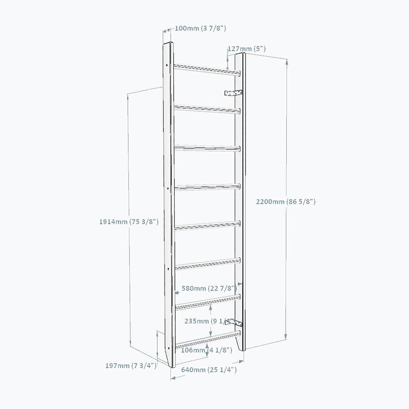 BenchK gymnastický žebřík hnědý BK-110 9