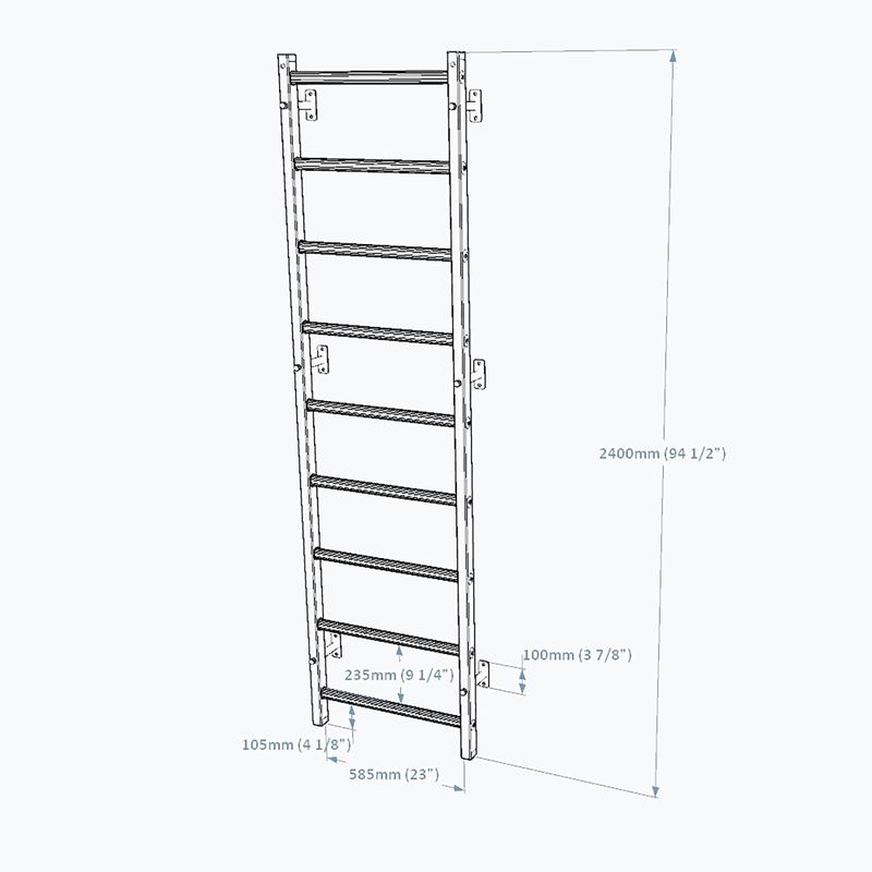 BenchK gymnastický žebřík hnědý BK-310B/710B 5