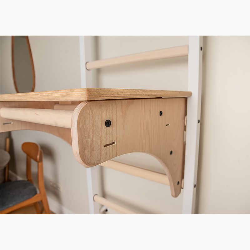 Gymnastický žebřík BenchK 212W+A204  white matte/oak 14