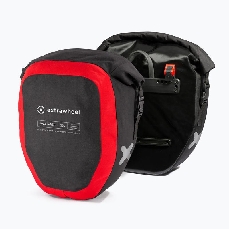 Brašna na kolo Extrawheel Wayfarer Premium 25L 2 ks černá E0048