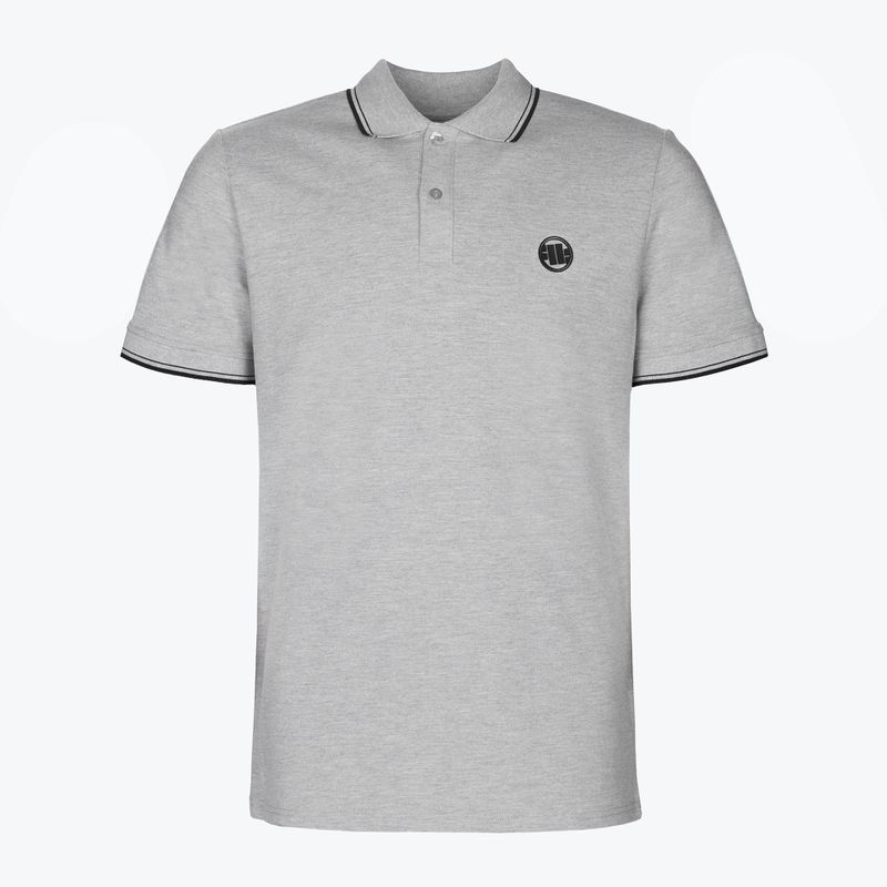 Pánská polokošile Pitbull West Coast Polo Slim Stripes grey/melange