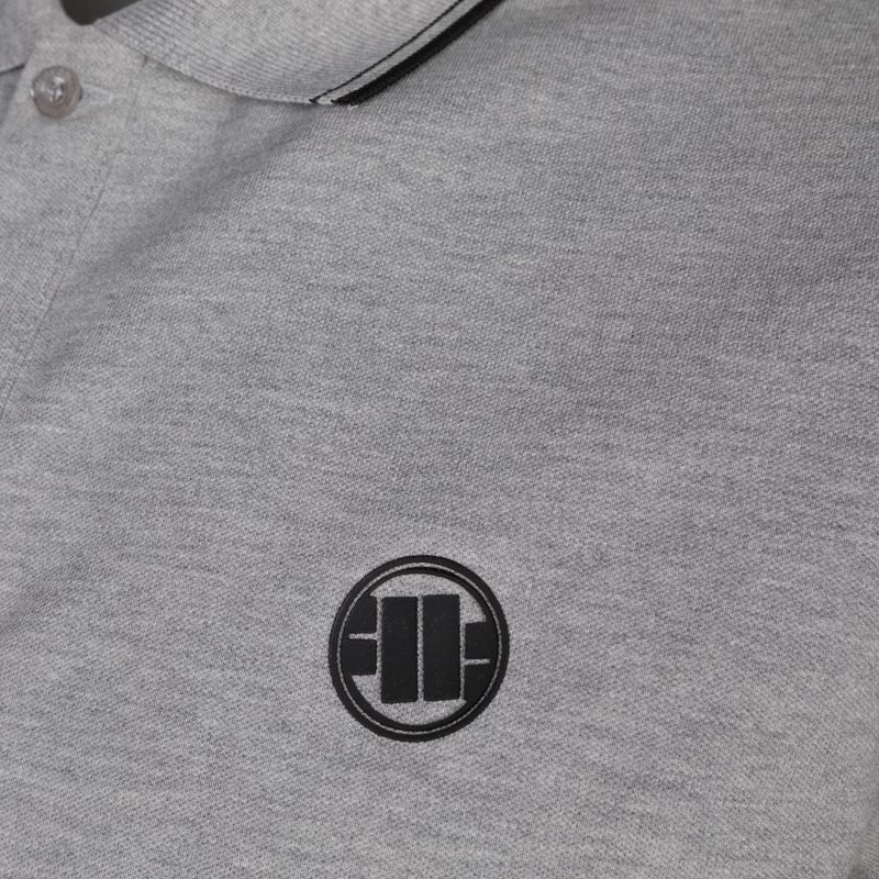 Pánská polokošile Pitbull West Coast Polo Slim Stripes grey/melange 3