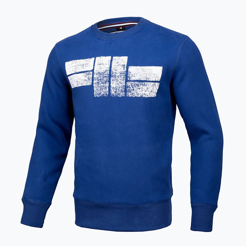 Pánská mikina Pitbull West Coast Crewneck Classic Logo royal blue