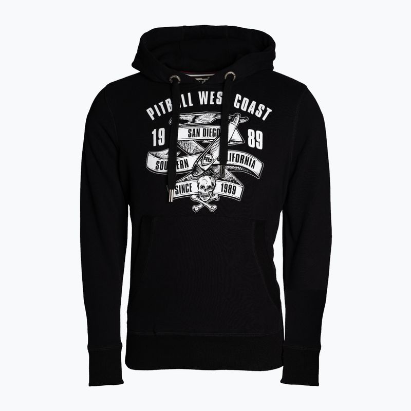Pánská mikina Pitbull West Coast Hooded Oldschool Razor black