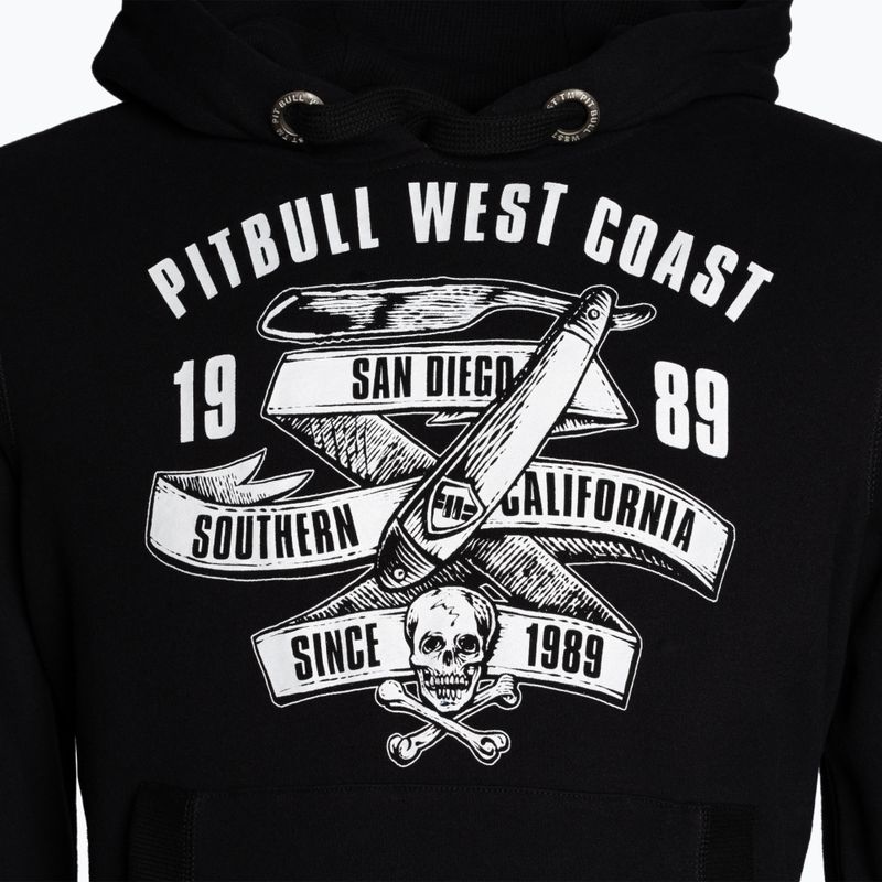 Pánská mikina Pitbull West Coast Hooded Oldschool Razor black 3