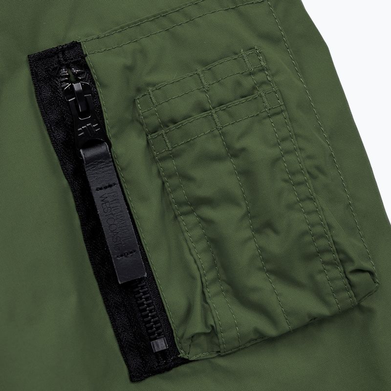 Pánská olivová bunda Pitbull West Coast Nimitz s kapucí 6