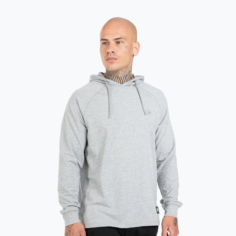 Pánská mikina Pitbull West Coast Hooded Small Logo Spandex 210 grey