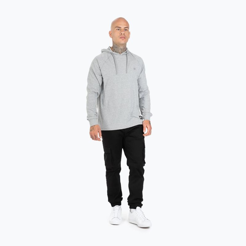 Pánská mikina Pitbull West Coast Hooded Small Logo Spandex 210 grey 2