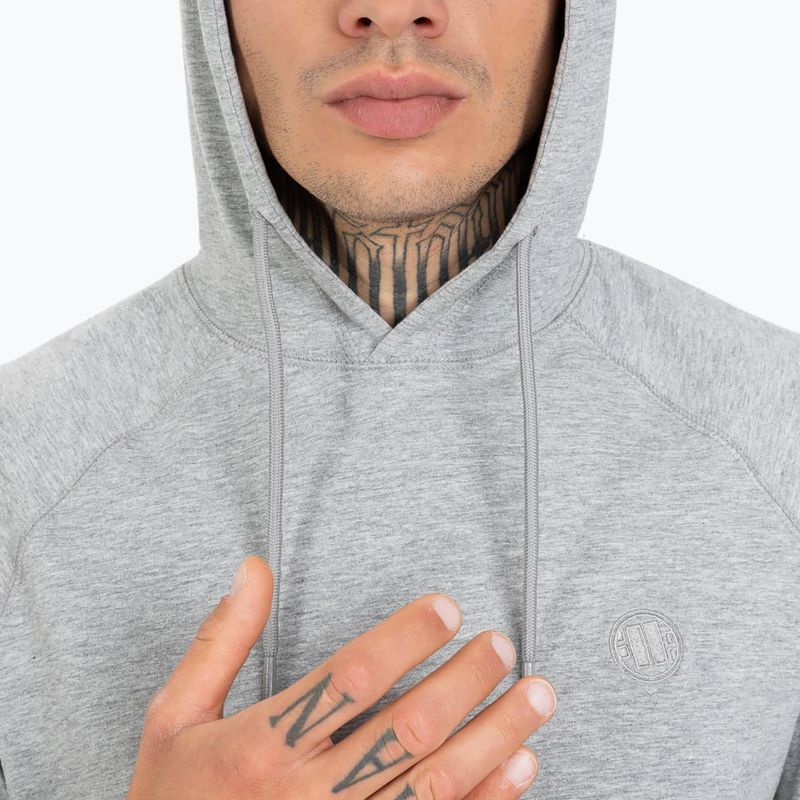 Pánská mikina Pitbull West Coast Hooded Small Logo Spandex 210 grey 5